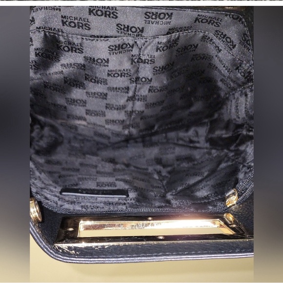 Michael Kors Black Pebbled Leather Envelope Clutch - Picture 5 of 7